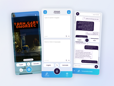 Universal Translator - Mobile App Concept design minimaldesign mobileapp pradyumna ui userexperience