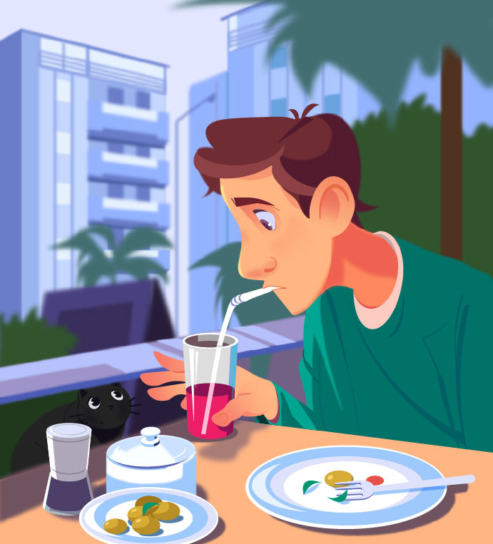 In the cafe adobe illustrator design illustration vector