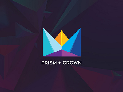 Prism + crown logo brand identity branding crown design graphic design illustration logo luxury minimalist modern prism