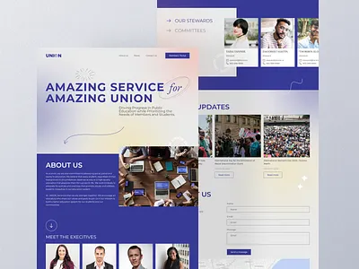 Union landing design landing ui uiux union unions ux webdesign