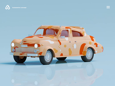Car animation 3d 3d animation app blender branding car design flat game illustration isometric landing page lowpoly motion graphics nft render texture vector video web design
