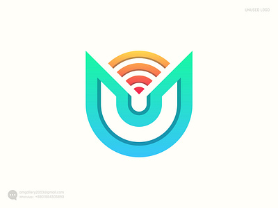 U Wifi Logo Design 3d augmented reality brand and logo branding colorful creative logo fiverr graphic design illustration letter u lettermark logo logo designer logos minimal modern logo tech logo u logo upwork wifi logo