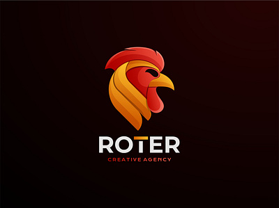 Rooster chick modern red rooster