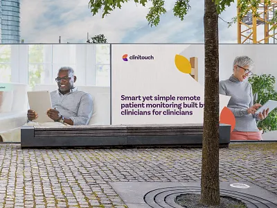 Clinitouch: Healthcare Brand Development. brand application brochures c logo clinical clinical brand clinical logo healthcare healthcare brand healthcare branding healthcare event medical brand medical branding medical care medical logo petal logo purple logo wellbeing