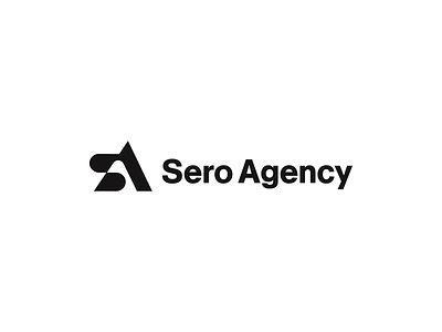Sero Agency a black icon letter logo monogram s sa shape simple symbol