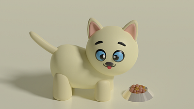 Blender Beginner Modeling 1-- Cute Kitty 3d 3dmodeling animal blender cartoon character characterdesign cute design kawaii simple