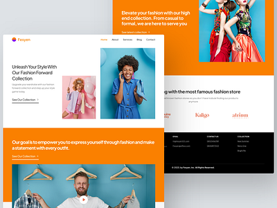 Fesyen - Fashion Collection Website fashion ui fashion web fashion website ui design ui website
