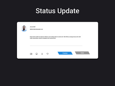 #Dailyui081 Status Update branding dailyui design figma graphic design illustration landing page logo status update status update ui status update ui design ui ux vector web web designer