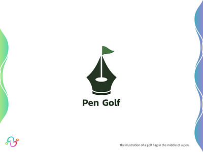 Pen Golf Logo author ball brand design brand designer flag golf logo design logo designer logo for sale logo idea logo inspiration logomark logotype pen pencil publisher rich sport write zzoe iggi