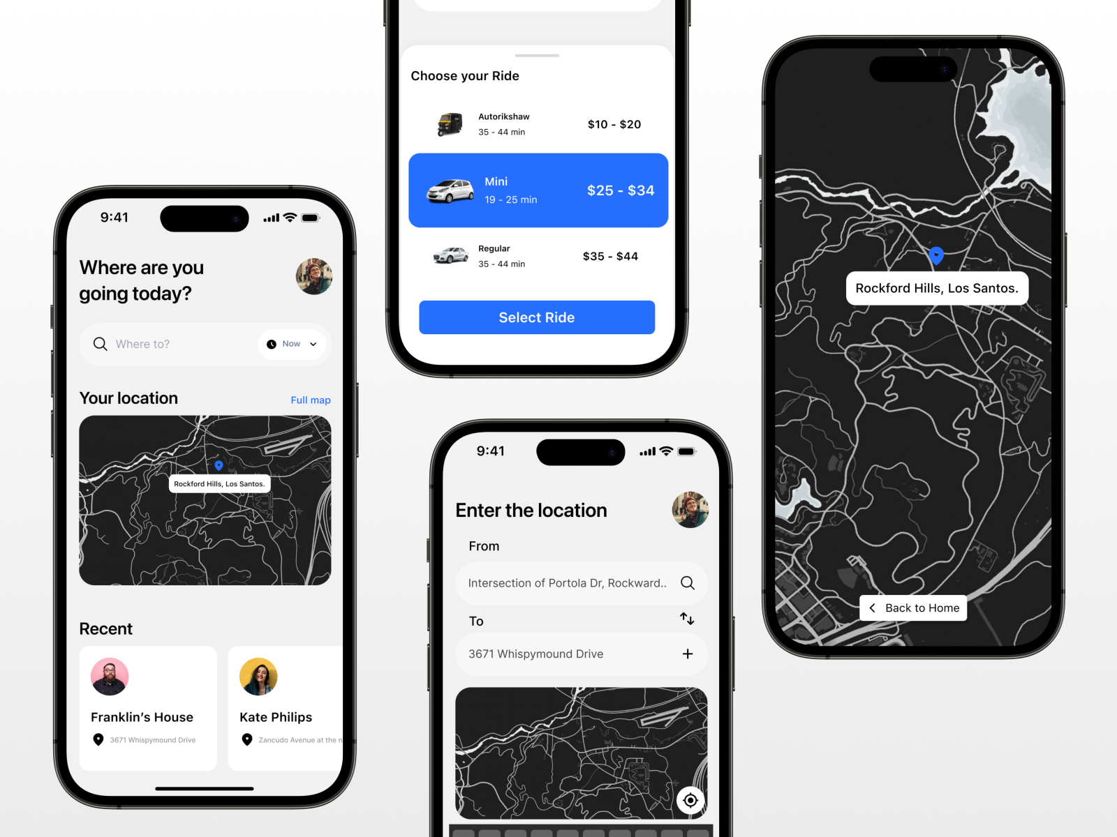 BuiLD 1.0 UI 024 Ride Hailing App by Yaman Panchal on Dribbble