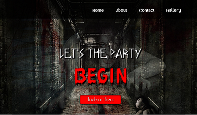 Horror web page horror web site webpage design