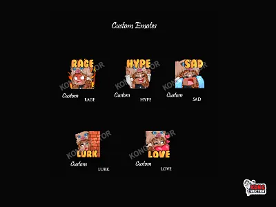 Custom Twitch Emotes cartoon custom emote design emoji emote emotes illustration twitch twitchemote twitchemotes