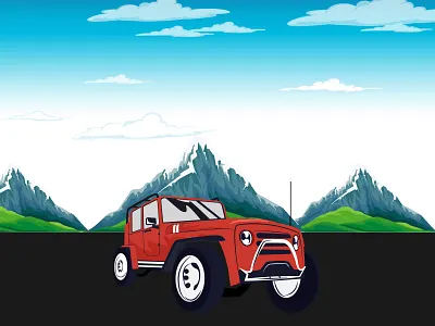 vector jeep banner branding design graphic design illustration logo photoshop poster ui vector