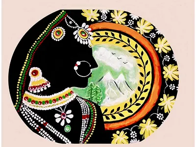 Painting of an Indian queen indian culture indian queen rajasthani