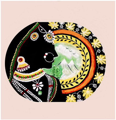 Painting of an Indian queen indian culture indian queen rajasthani