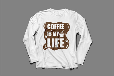 Modern Coffee T shirt design branding coffee coffee is my life coffee t shirt design creative design illustration modern new t shirt design