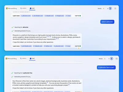Chat with a #bing AI chatbot about Pikvector 😉 ai bing branding chat bot chatgpt design designing earn money graphic design graphic designing graphics ideas illustration logo openai search engine sell art vector
