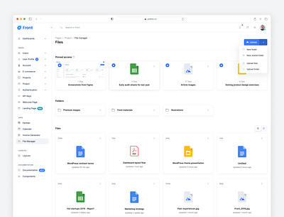 File Manager - Preline UI breadcrumbs button components dropdown figma file file manager files free freebie header menu nav navigation open source preline preline ui sidebar tailwind tailwind css