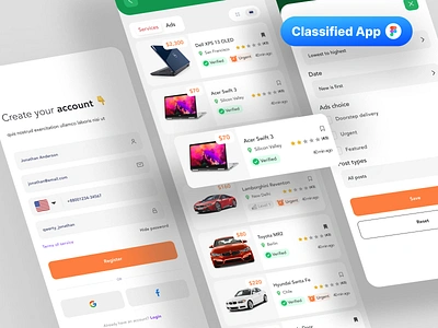 Classified App advertisement website best app design 2023 best classfied app ever best mobile app design classified classified ads classified app classified app design classified filters classified hybrid app classified mobile version classified recommended classified signup classified web complete classified app creative app designer creative mobile app design mobile app designer popular app design 2023 uiroll