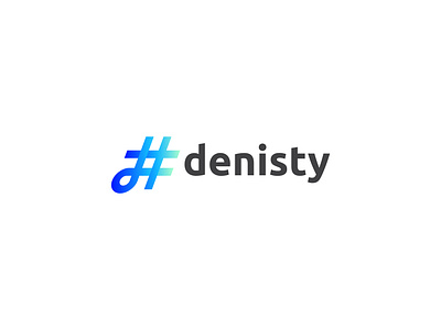 denisty _ d letter + hash tag concepts 3d app icon branding creative d d hash tag d letter hash tag logo designer logos modern monogram simple software logo tech