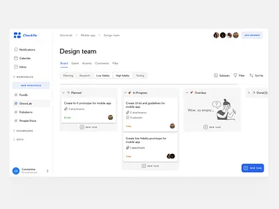 Project Management Tool | Checkflo app dashboard minimalistic ui ui design ux web design website