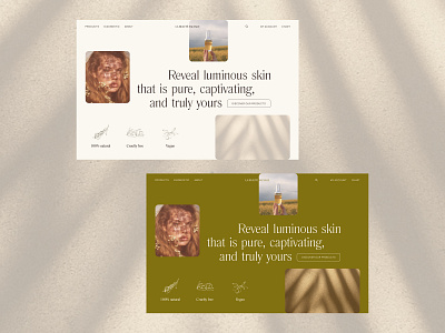 La Beaute Sauvage art direction colors design figma homepage layout natural sustainable typography ui ux web