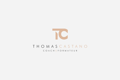 Logo Coach & Formateur logo beige logo monogramme logo tc