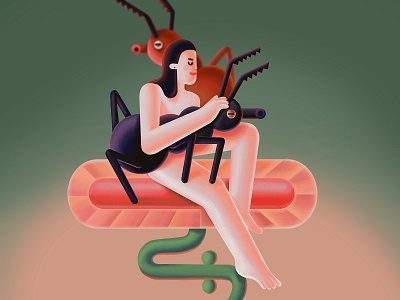 Pets ant art biology blog bodypositive character digital ecology flower illustration insect nft nude science vector women