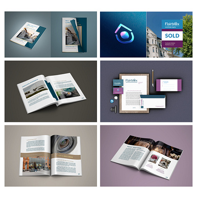 BRAND IDENTITY & LOGO DESIGN PROJECT FOR AN ESTATE AGENCY branding email graphic design layout logo magazine