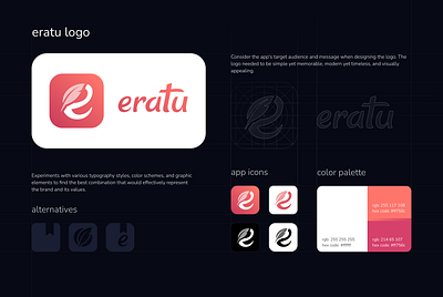 Eratu Logo app brandig branding design gradient graphic design illustration logo ui user experience user interface ux uxui vector