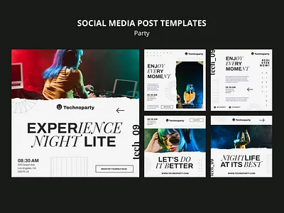 Social Media Post Templates branding design facebook graphic design illustration indesign instagram logo media mockup pinterest post social templates tiktok ui ux vector