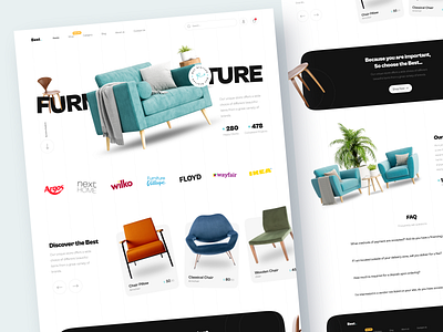 Furniture Landing design ecommerce furniture inspration landing landingpage shop shopping trend ui ui design ux webdesign