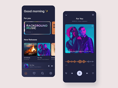 Music player | Mobile App design equalizer holographic mobile mobile app music music player player sound ui