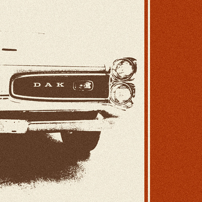 DAK antique car design graphic design oldschool retro