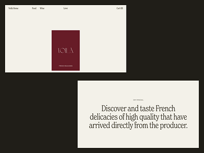 French delicacies app design clean design ui ux web website wine