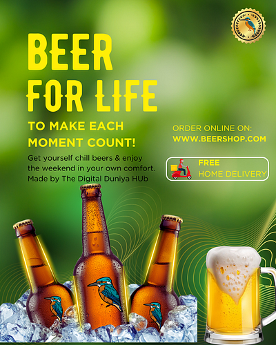 poster design 3d animation canva canva beer graphic design logo poster deisgn ui