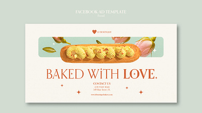 Bakery Post 3d ad advertising bakery branding business design facebook illustration indesign instagram logo media mockup pinterest social ui ux