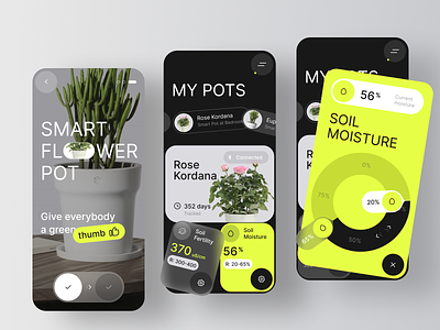 Smart Flower Pot App ai app automation design home house iot mobile smart ui