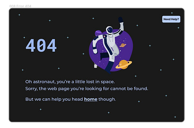 Daily UI 008 - Design a 404 page dailyui design design dailyui ux website ui illustration inspiration ui ux vector