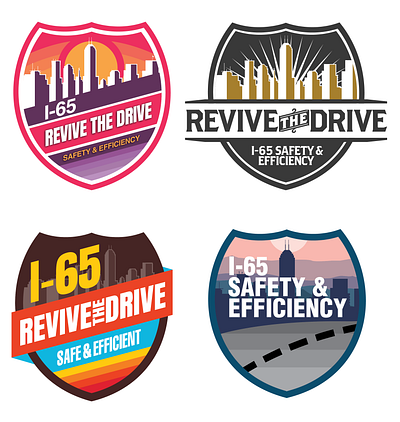 I-65 Safety & Efficiency Branding branding graphic design illustration logo typography