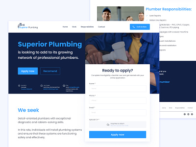 Landing page for vacancies branding design illustration landing page landing page for vacancies ui ux vector