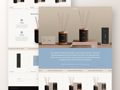 Aroéma - Home Fragrance Landing Page apps design graphic design landing page ui uiux website