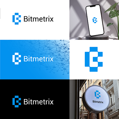 bitmetrix branding dailylogochallenge design dribble graphic design illustration logo vector