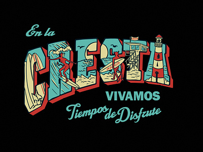 Design for En La Cresta Travel agency apparel design branding design graphic design illustration layouts logo t shirts tees vector