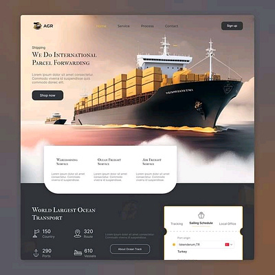 shipping landing page website app development figma landing page prototype single page ui ux web web design website website design website landing page wireframe