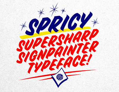 Spricy - Typeface branding casual design font graphic design illustration lettering letters sharp signpainter type typedesign typeface typography