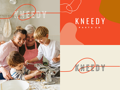 Kneedy Pasta Co. background brand board branding design graphic design illustration imagery logo logo creation logo design photo style rebrand