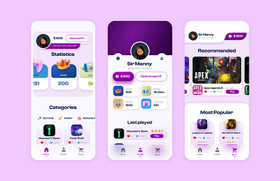Play to Earn P2E Web3 Game UI UX Design app bitcoin blockchain cryptocurrency design game ui p2e play to earn ui ux web 3