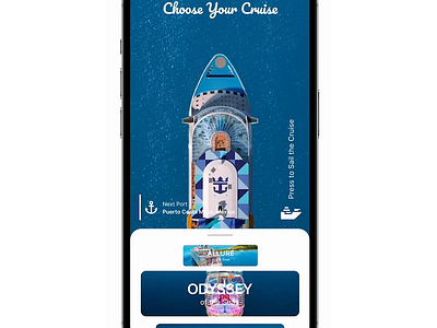 BuiLD 1.0 UI #027 - A Cruise Booking App | UI Animation animation cruise cruise booking app dailyui design motion graphics ocean sea the royal carribean ui uidesign