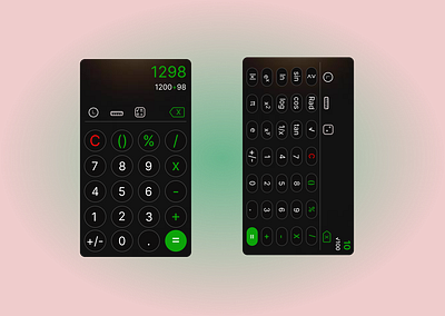 Calculator app design illustration typography ui ux